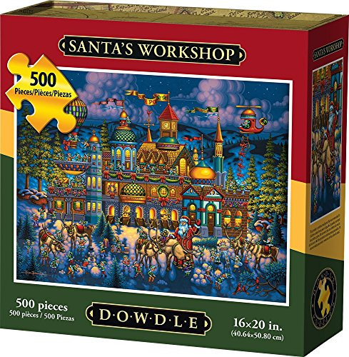 Jigsaw Puzzle - Santa's Workshop 500 Pc By Dowdle Folk Art