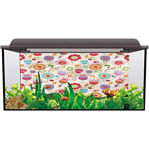 bybyhome Aquarium Background Picture Floral,Ladybug Strawberry Bird Photography Background L24 X H16 Inch bybyhome Aquarium Background Picture Floral,Ladybug Strawberry Bird Photography Background L24 X H16 Inch