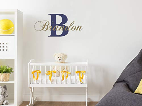 Custom Name Chopin Gold Series Wall Decal Nursery - Baby Boy Girl Decoration - Mural Wall Decal Sticker for Home Interior Decoration Car Laptop 30inch  x 15inch