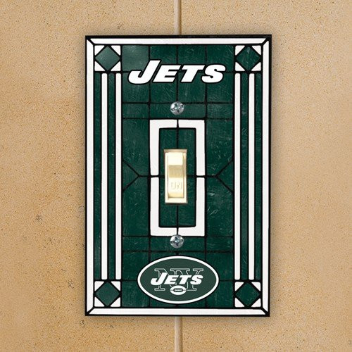 NFL Art Glass Switch Cover NFL Team New York Jets