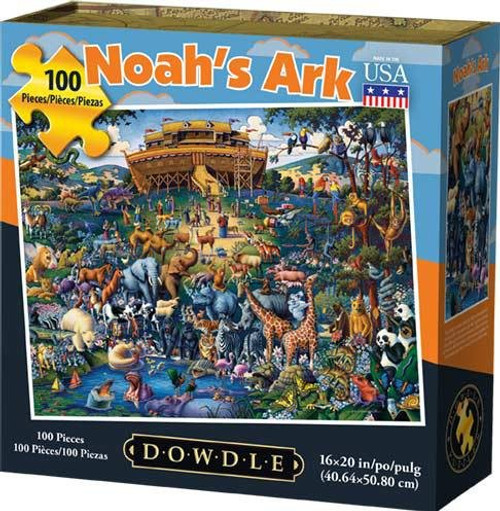 Noah's Ark Dowdle Folk Art 100 Piece Jigsaw Puzzle Noah's Ark Dowdle Folk Art 100 Piece Jigsaw Puzzle