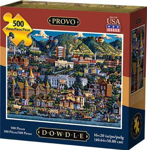 Dowdle Folk Art Jigsaw Puzzle - Provo - 500 Piece Dowdle Folk Art Jigsaw Puzzle - Provo - 500 Piece