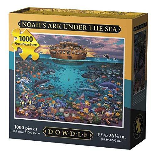 Dowdle Folk Art Puzzles - Noah's Ark Under the Sea Puzzle, 1000 Pieces Dowdle Folk Art Puzzles - Noah's Ark Under the Sea Puzzle, 1000 Pieces