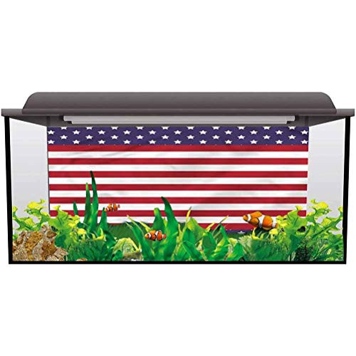 ScottDecor Aquarium Background Striped,American Flag with Stars Thicken PVC Adhesive Static Cling L24 X H24 Inch ScottDecor Aquarium Background Striped,American Flag with Stars Thicken PVC Adhesive Static Cling L24 X H24 Inch