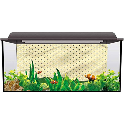ScottDecor Aquarium Background Ivory,Polka Dots and Bold Lines Thicken PVC Adhesive Static Cling L24 X H24 Inch ScottDecor Aquarium Background Ivory,Polka Dots and Bold Lines Thicken PVC Adhesive Static Cling L24 X H24 Inch