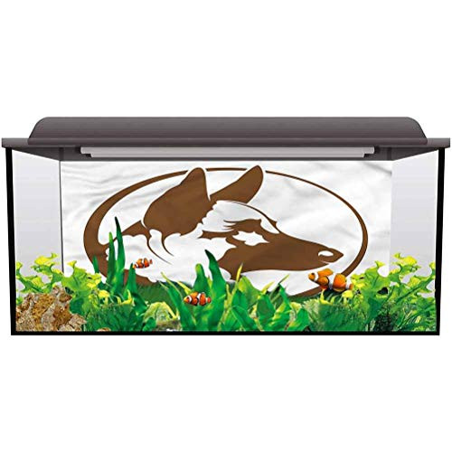 ScottDecor Aquarium Poster German Shepherd,Circle Framed Dog Underwater Decor Paper Cling Decals Sticker L24 X H24 Inch ScottDecor Aquarium Poster German Shepherd,Circle Framed Dog Underwater Decor Paper Cling Decals Sticker L24 X H24 Inch