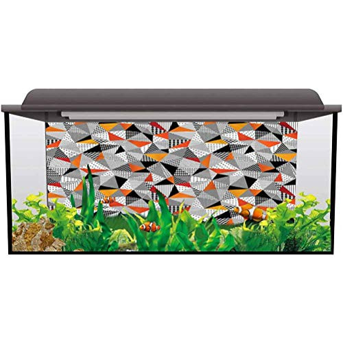 ScottDecor Aquarium Background Picture Geometric,Polygonal Modern Art PVC Adhesive L24 X H24 Inch