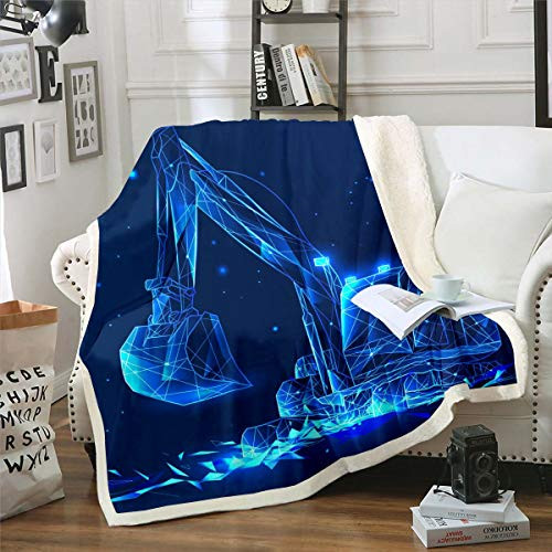 Excavator Plush Blanket Galaxy Construction Vehicles Fleece Throw Blanket Boys Teens Blue Heavy Machinery Cars Sherpa Blanket Construction Site Fuzzy Blanket for Sofa Bed Couch,Baby 30x40 Inches Excavator Plush Blanket Galaxy Construction Vehicles Fleece Throw Blanket Boys Teens Blue Heavy Machinery Cars Sherpa Blanket Construction Site Fuzzy Blanket for Sofa Bed Couch,Baby 30x40 Inches