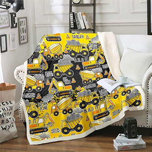 Excavator Fleece Throw Blanket Cartoon Construction Vehicles Sherpa Blanket for Sofa Couch Bed Heavy Machinery Cars Plush Blanket Construction Site Fuzzy Blanket Bedroom Decor Baby 30x40 Inch Excavator Fleece Throw Blanket Cartoon Construction Vehicles Sherpa Blanket for Sofa Couch Bed Heavy Machinery Cars Plush Blanket Construction Site Fuzzy Blanket Bedroom Decor Baby 30x40 Inch