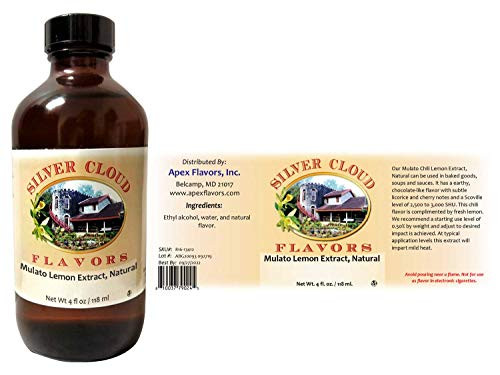 Mulato Lemon Extract, Natural - 4 fl. oz. glass bottle