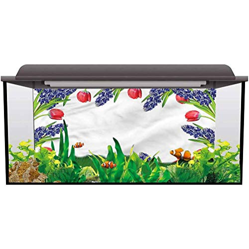 ScottDecor Aquarium Background Tulip,Blossom Spring Flowers Underwater Decor Paper Cling Decals Sticker L30 X H12 Inch ScottDecor Aquarium Background Tulip,Blossom Spring Flowers Underwater Decor Paper Cling Decals Sticker L30 X H12 Inch
