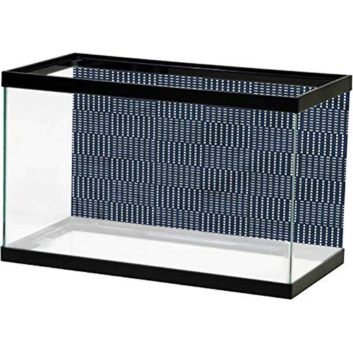 ScottDecor Geometric Underwater World Backdrop Dotted Square Lines Used for Household and Office Aquarium L24 X H24 Inch
