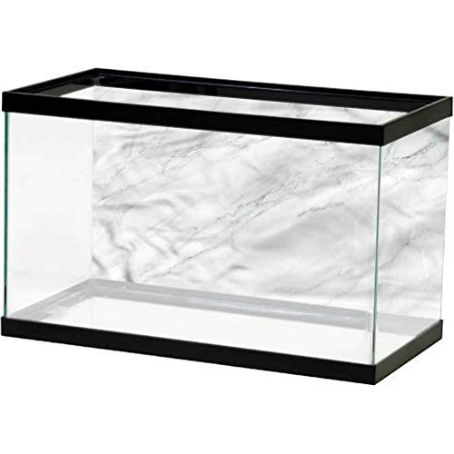 ScottDecor Marble Aquarium Background Stained Monochrome Floor PVC Adhesive Static Cling Wallpaper Sticker L24 X H24 Inch