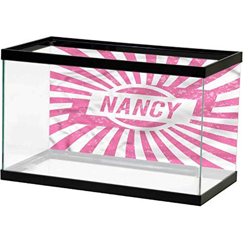 ScottDecor Nancy Aquarium Photography Background Popular Name in Pink Background Poster Backdrop Decoration Paper L24 X H24 Inch