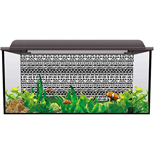 ScottDecor Aquarium Poster Striped,Aztec Mystic Old Figure 3D Underwater World Backdrop Aquarium L30 X H12 Inch ScottDecor Aquarium Poster Striped,Aztec Mystic Old Figure 3D Underwater World Backdrop Aquarium L30 X H12 Inch