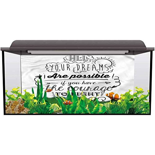 ScottDecor Aquarium Poster Quote,Motivational Lettering Dreams PVC Adhesive L30 X H12 Inch ScottDecor Aquarium Poster Quote,Motivational Lettering Dreams PVC Adhesive L30 X H12 Inch