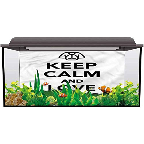 ScottDecor Seabed World Backdrop Keep Calm,Quote for Dog Lovers Decals Sticker L30 X H12 Inch