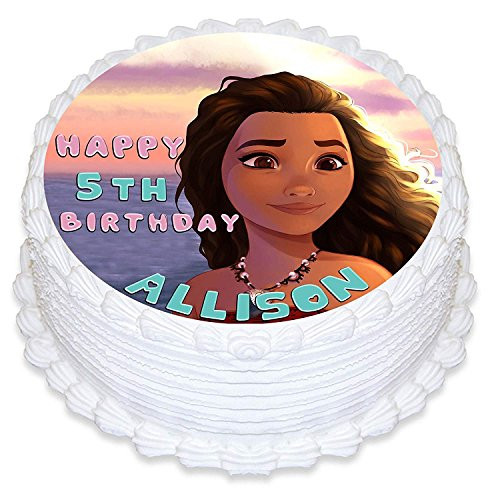 Moana Round Personalized Edible Cake Image Cake Topper Decoration - 9inch  Inches Circle