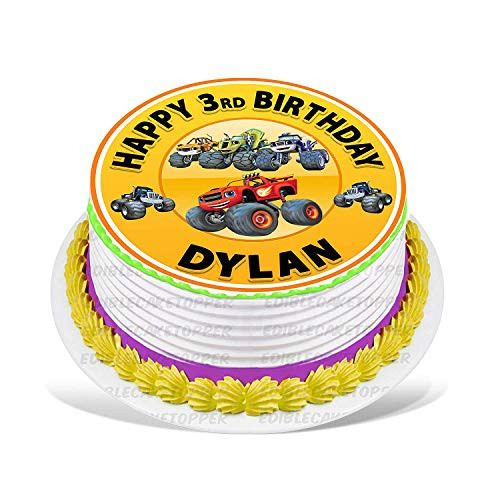Blaze and the Monster Machines Round Personalized Edible Cake Image Cake Topper Decoration - 9inch  Inches Circle