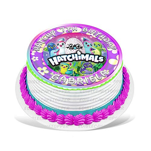 Hatchimals Round Personalized Edible Cake Image Cake Topper Decoration - 9inch  Inches Circle