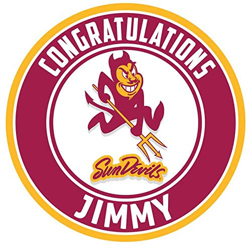Arizona State Sun Devils Round Personalized Edible Cake Image Cake Topper Decoration - 9inch  Inches Circle