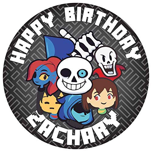 Undertale Round Personalized Edible Cake Image Cake Topper Decoration - 9inch  Inches Circle