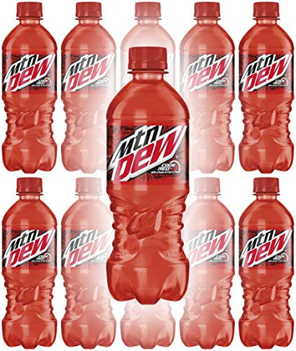 Mountain Dew Code Red, 20oz Bottle Pack of 10, Total of 200 Fl Oz
