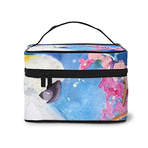 Beautiful Cockatoo Bird Flower Makeup Bag Portable Travel Cosmetic Bag Makeup Case Organizer Storage Pouch Bags Box Beautiful Cockatoo Bird Flower Makeup Bag Portable Travel Cosmetic Bag Makeup Case Organizer Storage Pouch Bags Box