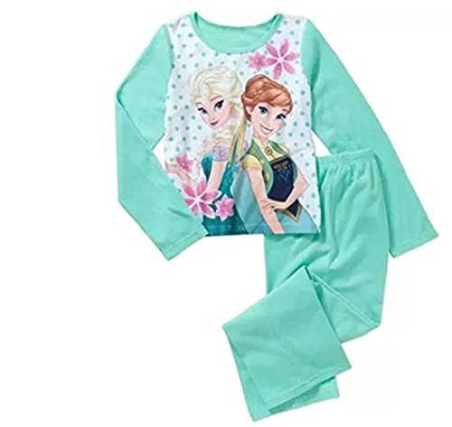 Disney Frozen Anna and Elsa Mint Green Flannel Pajama Set 6/6X Disney Frozen Anna and Elsa Mint Green Flannel Pajama Set 6/6X