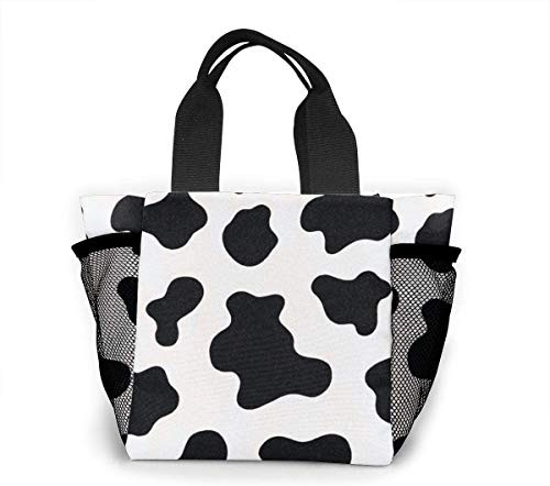 Milk Cow Print Print Large Lunch Bag Container Thermal Cooler Pack Picnic Bag Travel Office Beach