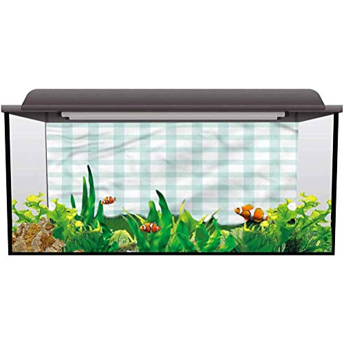ScottDecor Aquarium Background Decoration Plaid,Diagonal Lines and Squares Photography Background Undersea Backdrop L30 X H18 Inch