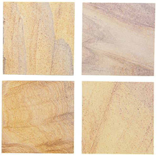 Thirstystone Absorbent Drink Coasters with Holder, Rainbow Stone