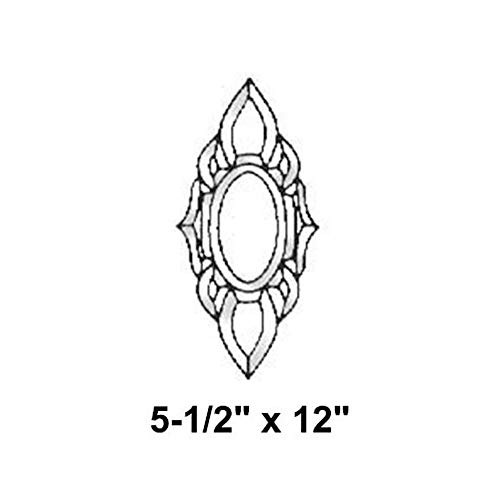 5-1/2inch  x 12inch  Decorated Oval Bevel Cluster
