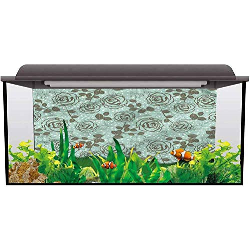 bybyhome Underwater World Backdrop Floral,Romantic Inspirations Ocean Background Photo L30 X H12 Inch