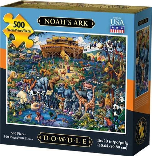 Dowdle Folk Art Puzzles - Noah's Ark Puzzle, 500 Pieces Dowdle Folk Art Puzzles - Noah's Ark Puzzle, 500 Pieces