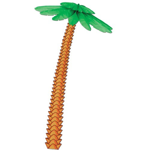 Beistle 55233 Jointed Palm Tree with Tissue Fronds, 6-Feet 4-Inch