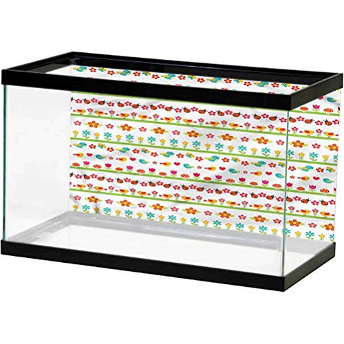 ScottDecor Kids Underwater World Backdrop Birds Ladybugs Flowers Used for Household and Office Aquarium L30 X H18 Inch ScottDecor Kids Underwater World Backdrop Birds Ladybugs Flowers Used for Household and Office Aquarium L30 X H18 Inch
