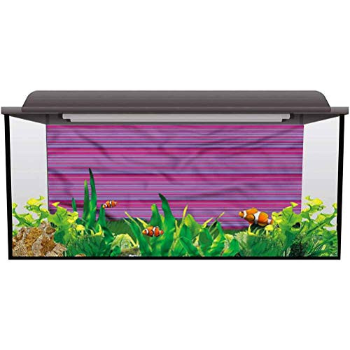 bybyhome Aquarium Background Sticker Geometric,Barcode Look Horizontal Photography Background L30 X H18 Inch