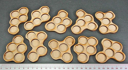 LITKO Horde Tray Set, 5-Man 20mm Circle 10