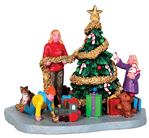 Lemax Village Collection Decorating The Xmas Tree # 43078