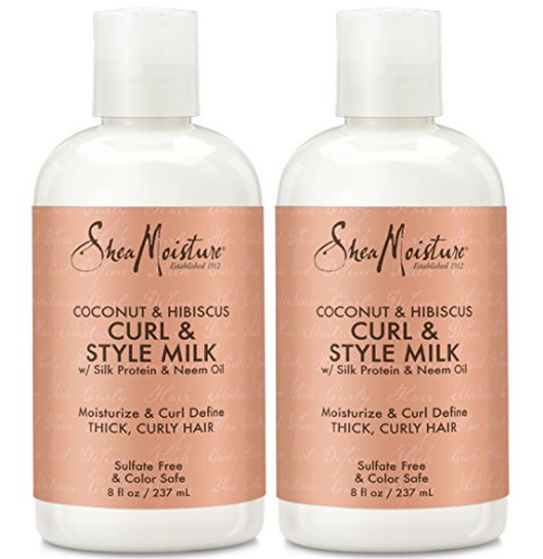 Shea Moisture Coconut & Hibiscus Curl & Style Milk 8 Fluid Ounce (235ml) (2 Pack) Shea Moisture Coconut & Hibiscus Curl & Style Milk 8 Fluid Ounce (235ml) (2 Pack)