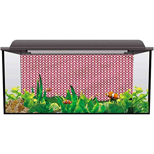 ScottDecor Aquarium Wallpaper Background Ikat,Curved Lines Traditional Undersea World L36 X H16 Inch