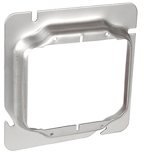 4-11/16 Inch Square Two Gang 5/8 Inch Raised Device Ring-5 per case