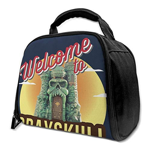 Welcome To Greyskull He Man Masters Of The Universe Reusable Insulation Bags Picnic Lunch Box For Adult And Kids, Lunch Cooler For Office Work
