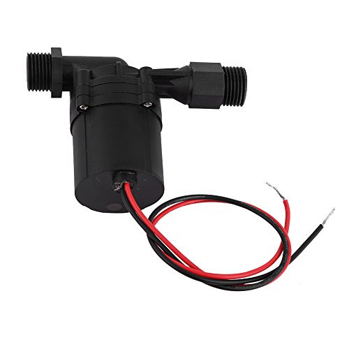 SOONHUA Brushless DC Water Pump Beer Pump DC 12V Brewing Pump G1/2 Inch Homebrew Circulation Beer Pumps with Power Cord red and Black Double Wire Plastic Durable