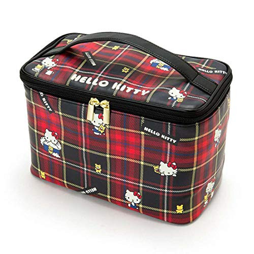 New Hello Kitty cute red lattice cosmetic case series storage bag new cosmetic bag LB-K048R