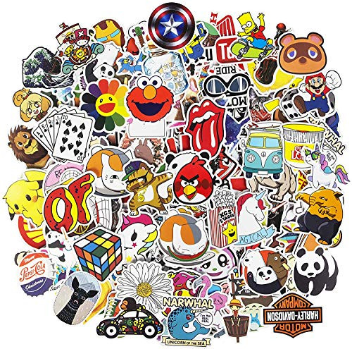 200pcs Mixed Waterproof Vinyl Stickers for Water Bottles Laptop Stickers Cars Motorbikes Bicycle Skateboard Stickers Luggage Phone Graffiti Decals Computer Stickers for Teens