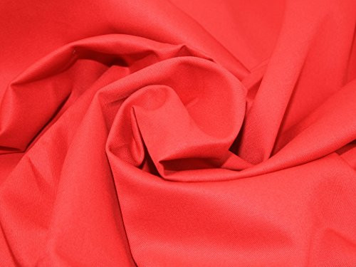 Minerva Crafts Heavy Weight Cotton Drill Dress Fabric Red - per metre