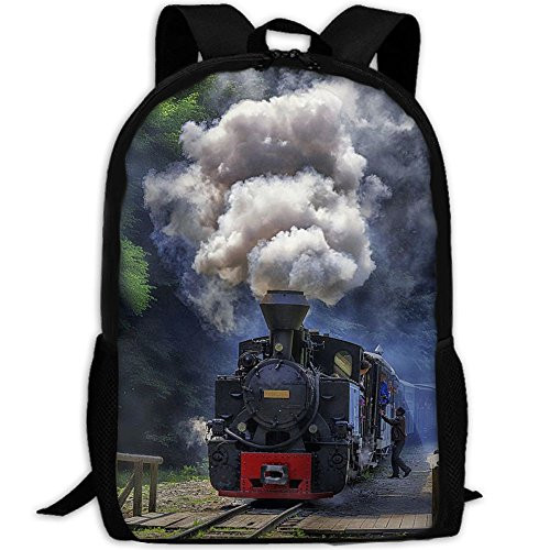 SARA NELL School Backpack Train Bookbag Casual Travel Bag For Teen Boys Girls One_Size, cool train