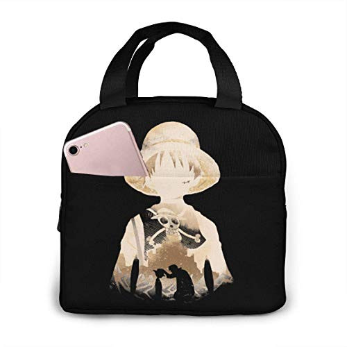 My Cute Neighbors Totoro Portable Insulated Lunch Bag Tote Bags Thermal Lunch Bag with Front Pocket for Women Men Kids Work Picnic Or Travel